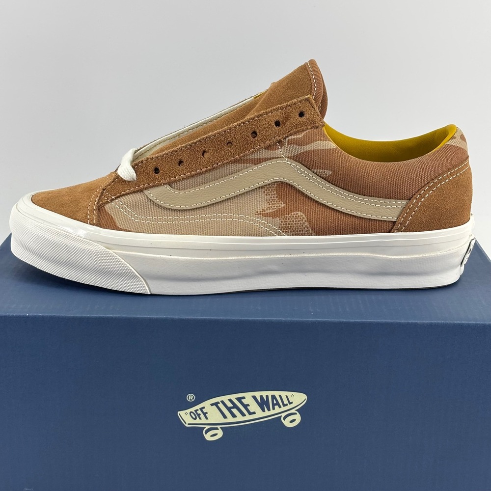 Vans Lx Old Skool 36 Men 7.5 Desert Chipmunk Camo Suede Sneakers New VN000D9RF06